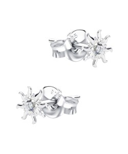 Sun Shaped Silver Stud Earring STS-6748